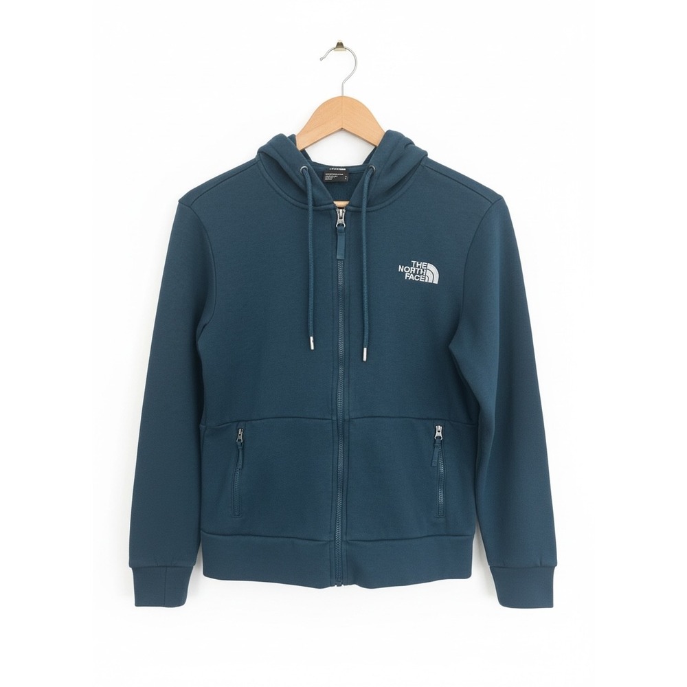 The North Face Full Zip Hoodie Sweatshirt Teal Small Womens